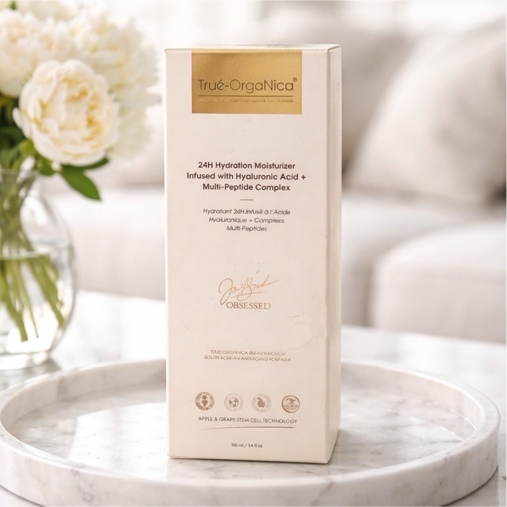 Trué-Organica 24H Hydation Moisturizer Hyaluronic Acid Multi-Peptide 100ml NEW